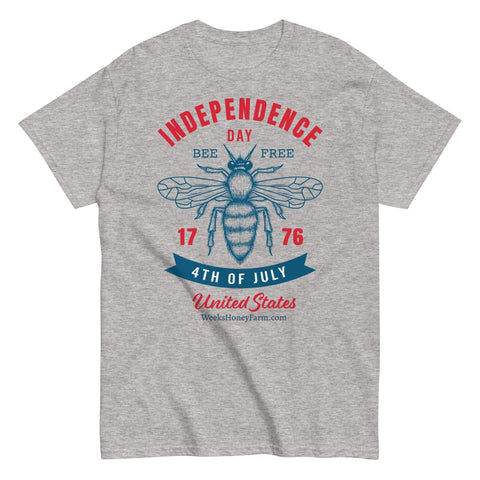 Bee Free Independence Day Shirt; Unisex shirt from Weeks Honey Farm, Inc. http://www.WeeksHoneyFarm.com
