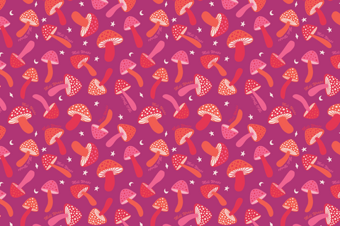 Purple Mushroom Swedish Dish Cloth Set of 3 | | from Meli Wraps