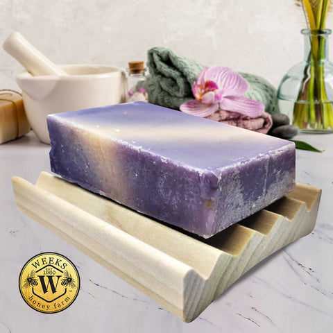 Weeks Wooden Soap Saver Stand Soaps from Weeks Honey Farm, Inc. http://www.WeeksHoneyFarm.com