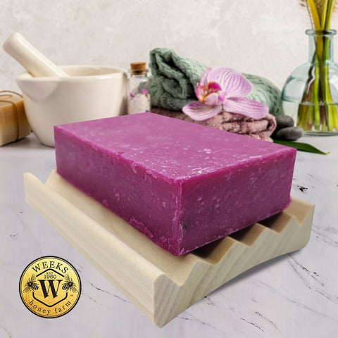 Handmade Cold Pressed Artisan Soaps- Assorted Fragrances, 4.5 oz Each | Romance & Roses | Soaps from Weeks Honey Farm, Inc.