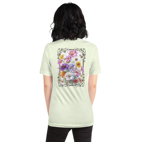 Womens Floral Wildflowers, 1960 Soft Fit T shirt | Citron | Apparel & Accessories from Weeks Honey Farm