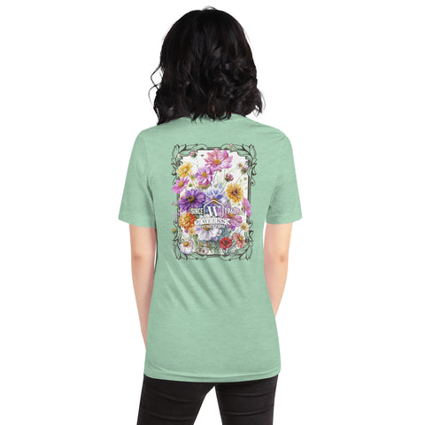 Womens Floral Wildflowers, 1960 Soft Fit T shirt | Heather Prism Mint | Apparel & Accessories from Weeks Honey Farm