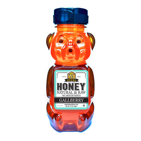Our Best All-Natural Pure Raw Gallberry Honey | 12 Ounce | Honey from Weeks Honey Farm, Inc.