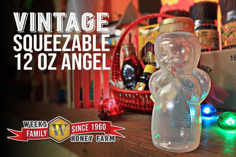 Weeks Honey Farm Vintage Squeezable 12 oz Angel | Clover Honey Filled Angel : 12 oz | from Weeks Honey Farm, Inc.