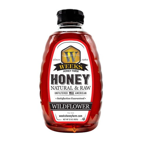 Weeks Pure Raw Wildflower Honey – Georgia’s Sweetest Natural Treasure | 32 Ounce | Honey from Weeks Honey Farm, Inc.