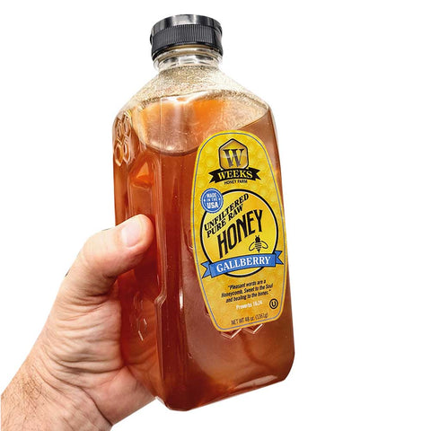 Our Best All-Natural Pure Raw Gallberry Honey | 48 Ounce | Honey from Weeks Honey Farm, Inc.