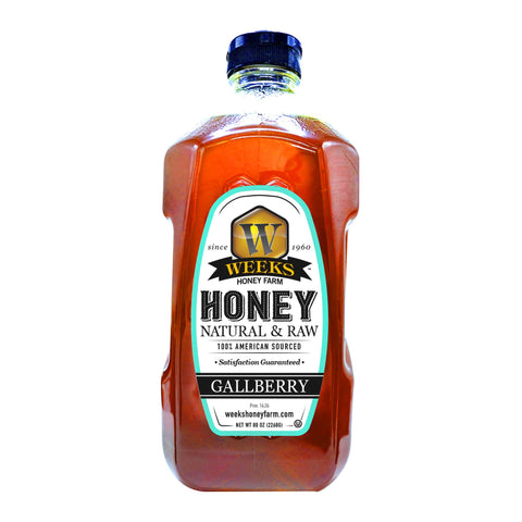 Our Best All-Natural Pure Raw Gallberry Honey | 80 Ounce | Honey from Weeks Honey Farm, Inc.