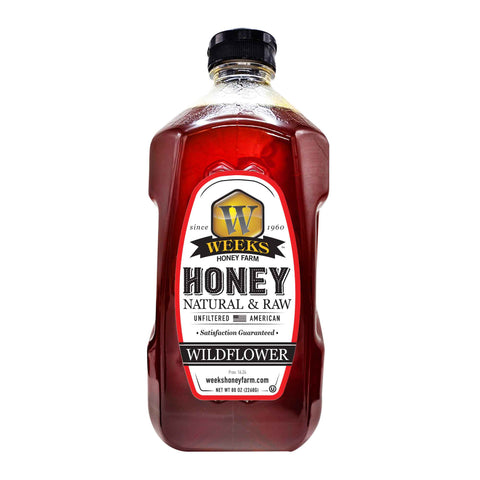 Weeks Pure Raw Wildflower Honey – Georgia’s Sweetest Natural Treasure | 80 Ounce | Honey from Weeks Honey Farm, Inc.