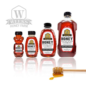 Our Best All-Natural Pure Raw Wildflower Honey - Premium Honey from Weeks Honey Farm - Just $7.99! Shop now at Weeks Naturals | Weeks Honey Farm