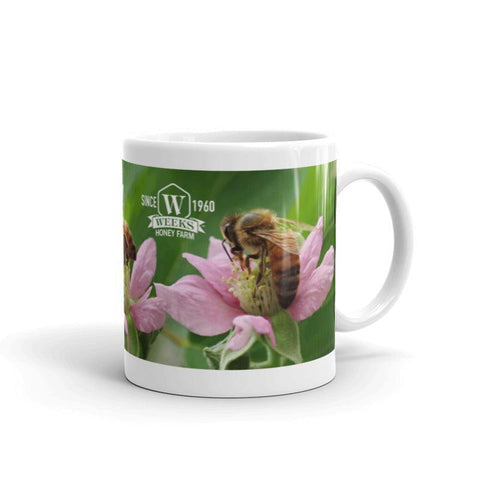Pretty Spring Wildflower & Honey Bees Coffee Mug | | Mug from Weeks Honey Farm, Inc.