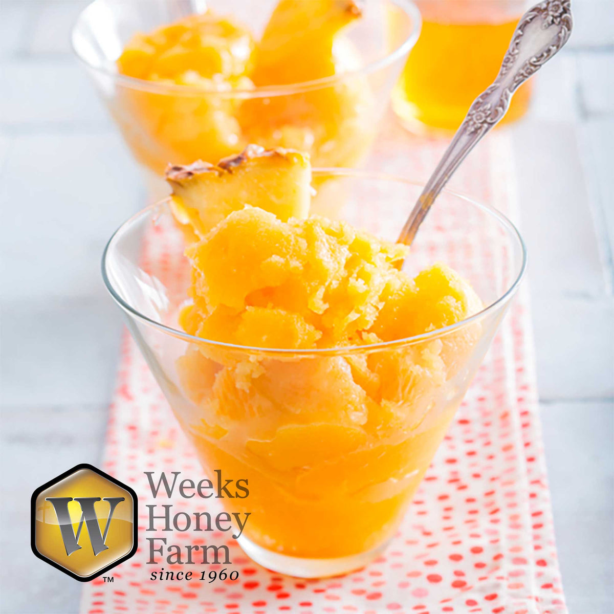 Mango Pineapple Sorbet with Honey