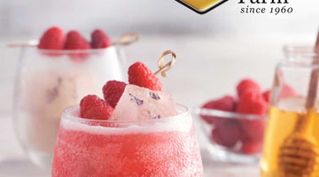 A Refreshing Raspberry Lime Fizz with Raw Alapaha Honey Lavender Ice Float