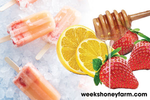 Enjoy the last hints of Summer with a great new popsicle made from delicious strawberries and lemons, with a touch of sweet honey!