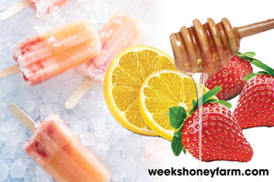 Enjoy the last hints of Summer with a great new popsicle made from delicious strawberries and lemons, with a touch of sweet honey!