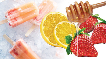Enjoy the last hints of Summer with a great new popsicle made from delicious strawberries and lemons, with a touch of sweet honey!