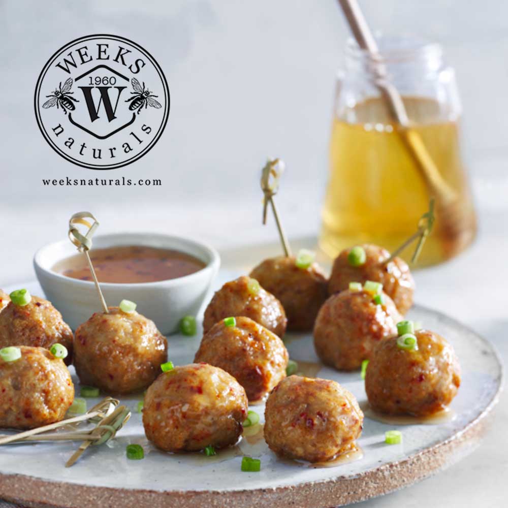 Air Fryer Hot Honey Chicken Meatballs