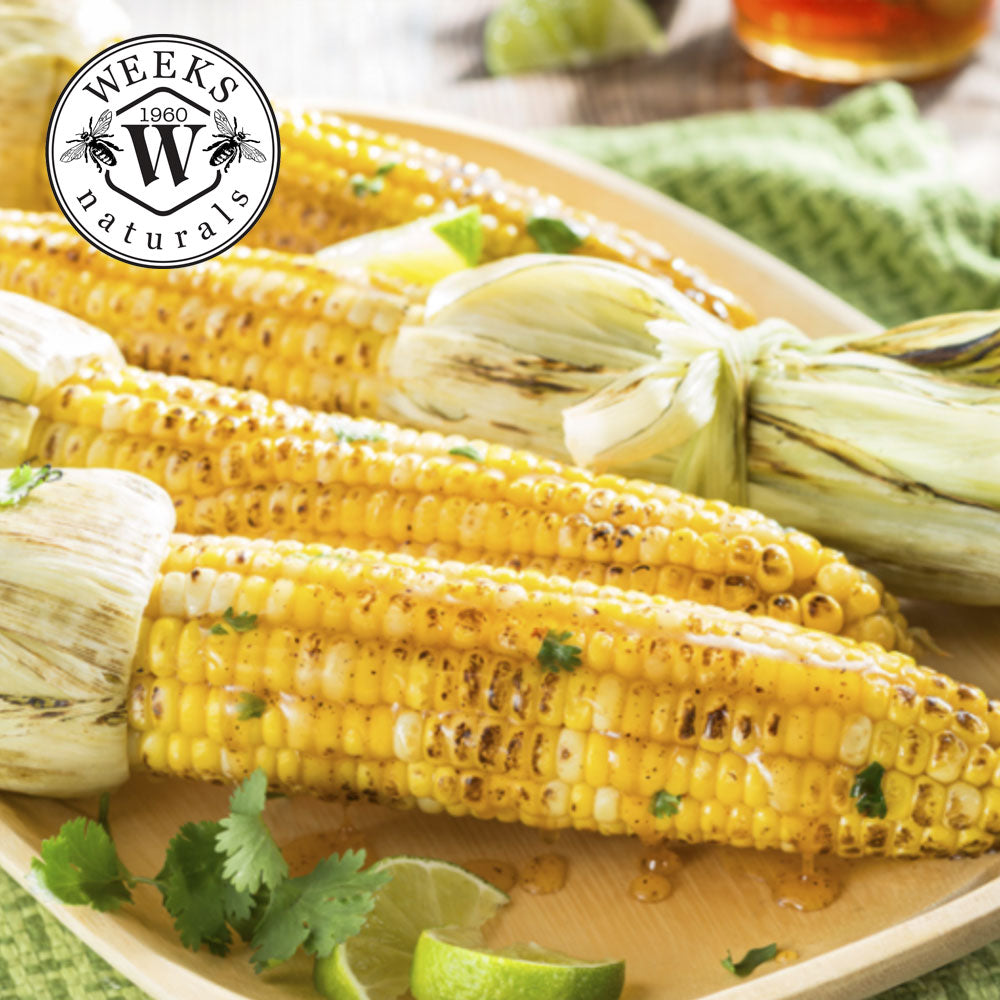 Grilled Corn with Spicy Honey Butter