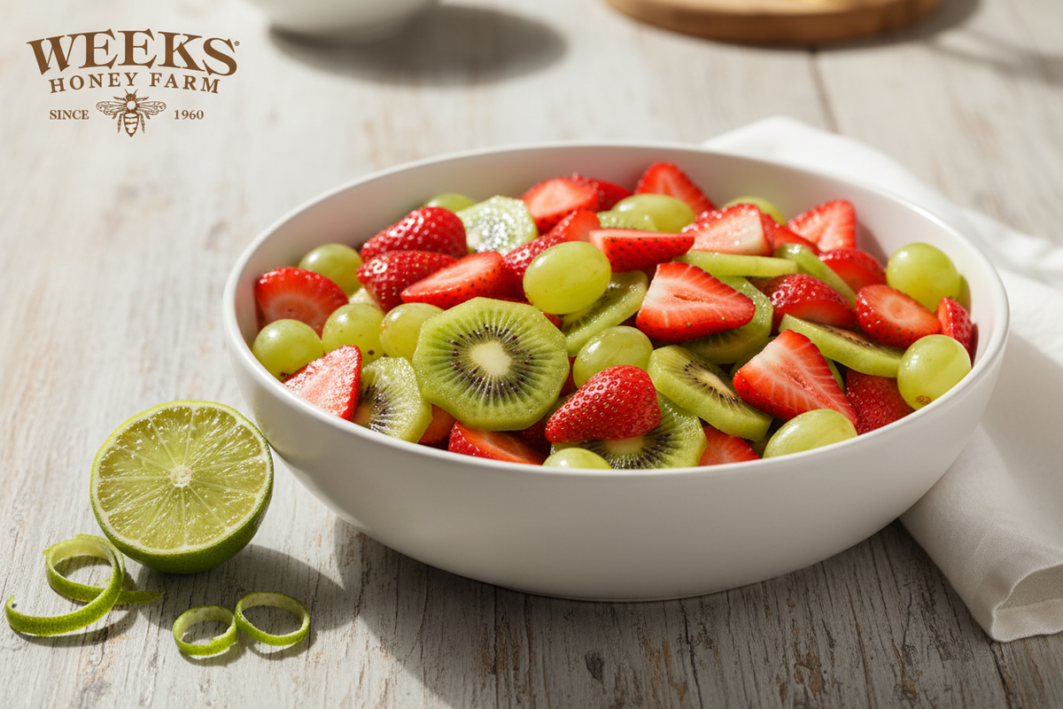 Honey Lime Fruit Salad with Gallberry Honey