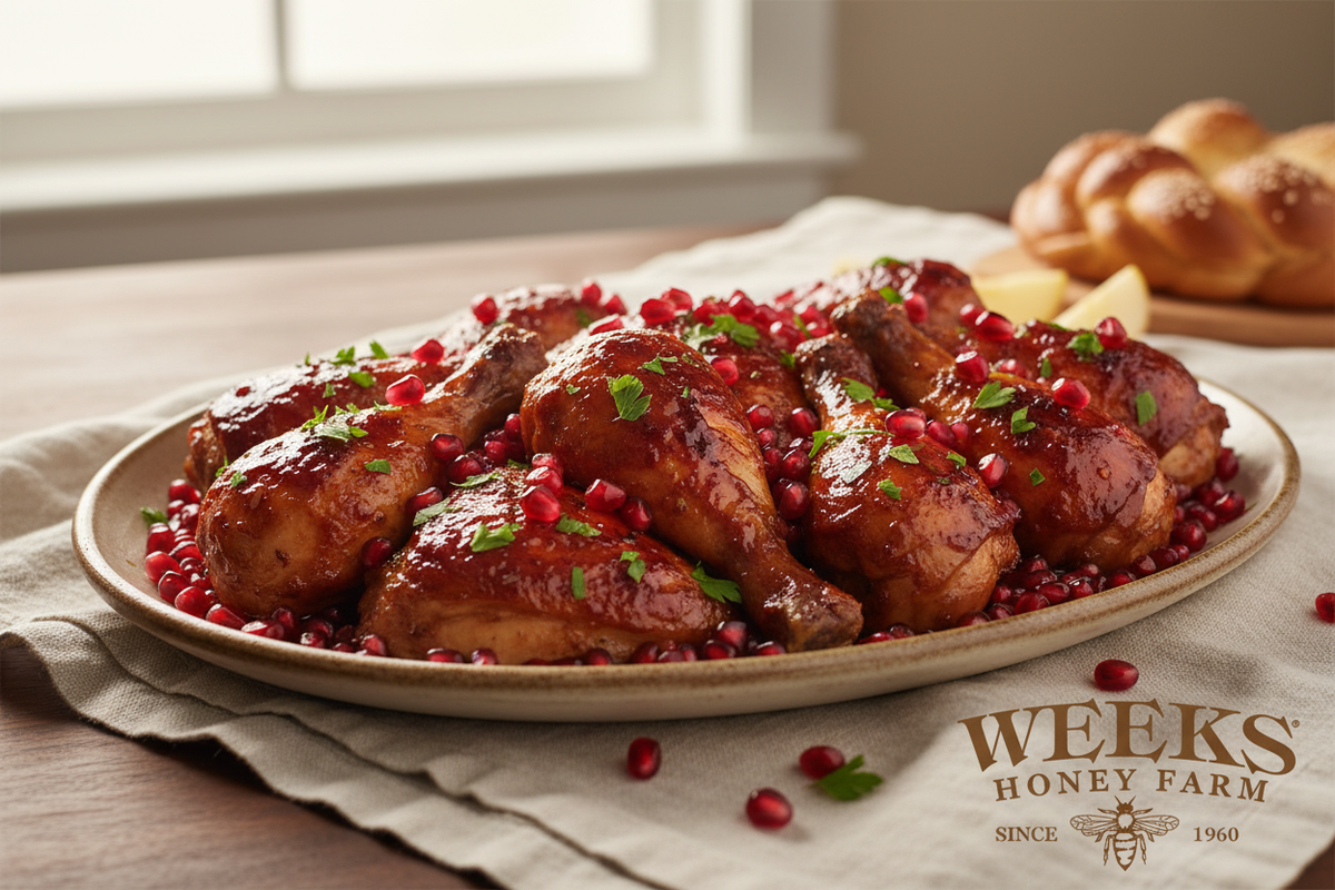 Pomegranate Honey Glazed Chicken for Rosh Hashanah