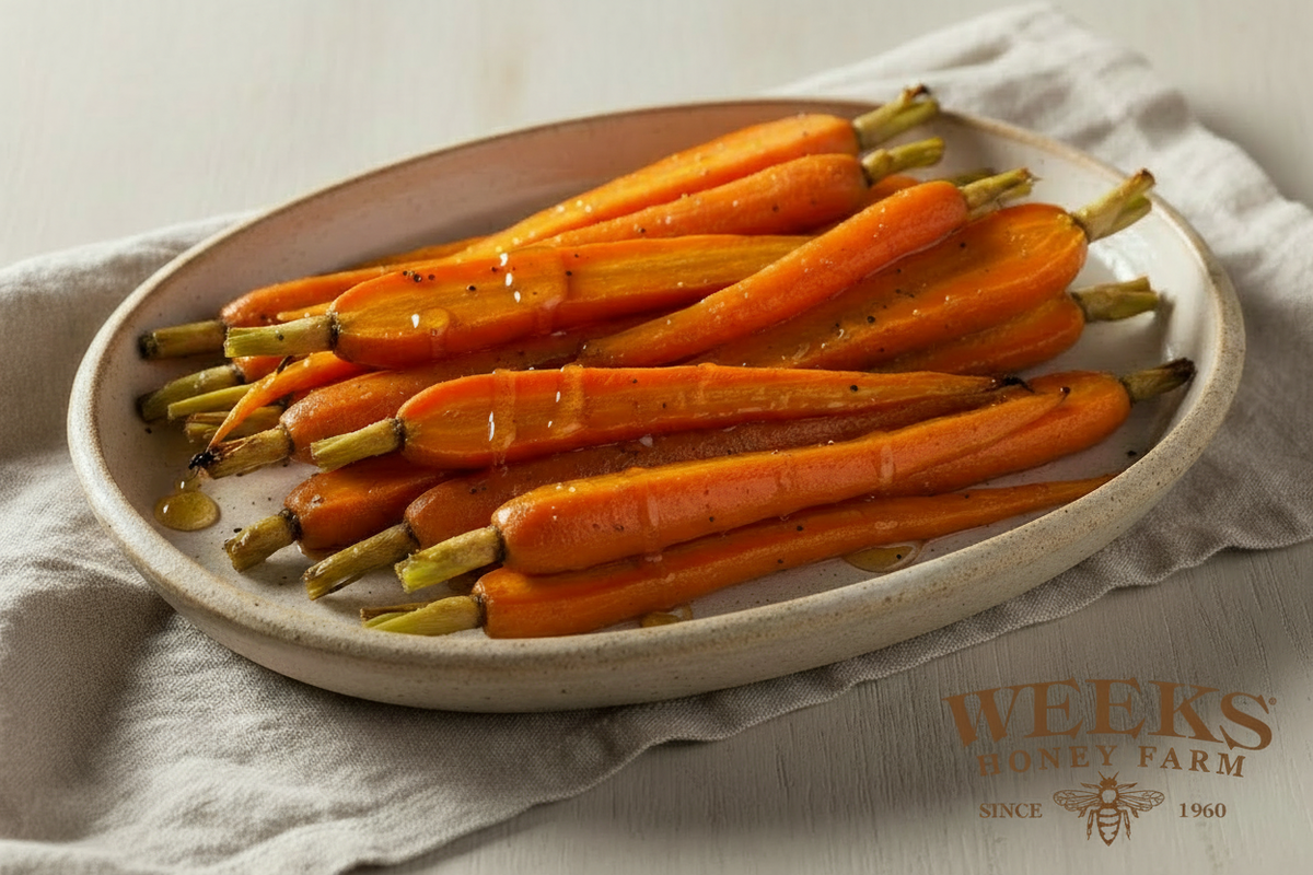 Aged Garlic Honey Glazed Roasted Carrots