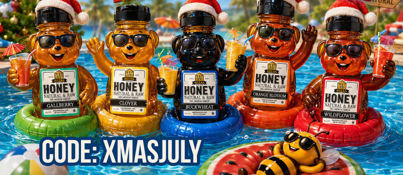 Christmas in July – 12 oz Honey Bears