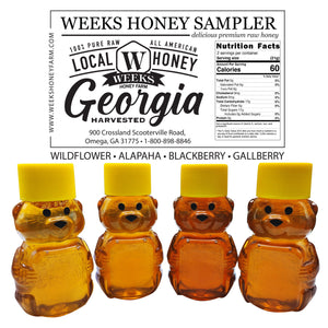 Local Georgia Sampler Box- Bears, 2 Ounce x 4 - Honey - Only $14.99! Order now at Weeks Honey Farm