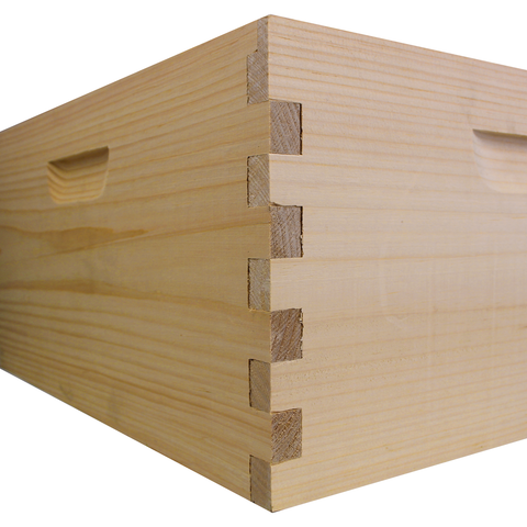 10-Frame Complete Beehive Kit – Fully Assembled (1 Deep & 1 Medium Box) Amish-Made with Frames & Wax-Coated Foundations