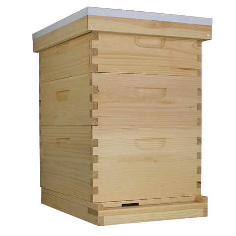 Amish-Made 10 Frame Beehive - (1)Deep & (2)Mediums | | Full Hive from Galena Farms