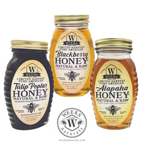 Weeks Vintage Glass Honey; 12 Ounce - Premium Honey from Weeks Honey Farm, Inc. - Just $14.99! Shop now at Weeks Naturals | Weeks Honey Farm