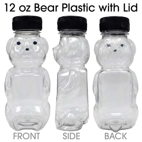 12 oz Bear Jars with Lids are Perfect for Bottling Honey or Crafts!