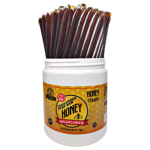 Raw Honey Straws | Orange Blossom, Wildflower, Raspberry Honey | Weeks Honey Farm