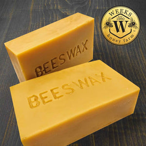 All Natural Food Grade Beeswax Bar; 1 Pound (one bar) - Bees Wax - Only $19.99! Order now at Weeks Honey Farm