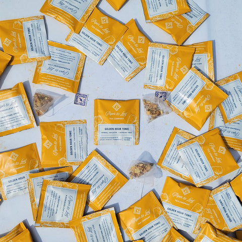 Golden Hour Tonic Case of Individually Wrapped Tea Bags- 50ct | | Tea Bags from Piper and Leaf Tea Co.
