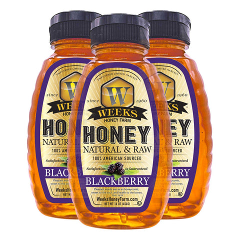 Weeks Raw Blackberry Honey Honey from Weeks Honey Farm, Inc. http://www.WeeksHoneyFarm.com