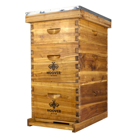 Wax-Coated 8 Frame Beehive - (2)Deeps & (1)Medium | | Full Hive from Galena Farms