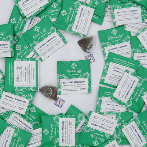 Sassyfras Strawberry Case of Individually Wrapped Tea Bags- 50ct | | Tea Bags from Piper and Leaf Tea Co.
