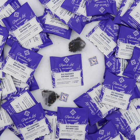 Old Fashioned Birthday Cake Case of Individually Wrapped Tea Bags- 50ct | | Tea Bags from Piper and Leaf Tea Co.