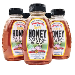 6 Pack of Clover Honey; 16 Ounce - Premium Honey from Weeks Honey Farm, Inc. - Just $49.99! Shop now at Weeks Naturals | Weeks Honey Farm