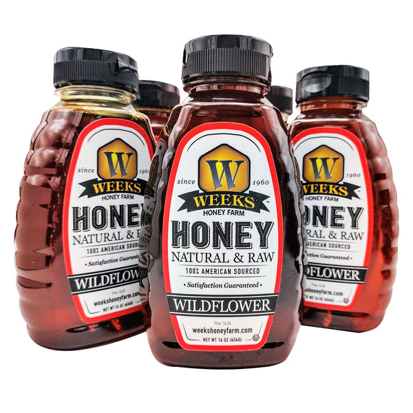 6 Pack of Wildflower Honey; 16 Ounce - Honey - Only $49.99! Order now at Weeks Honey Farm