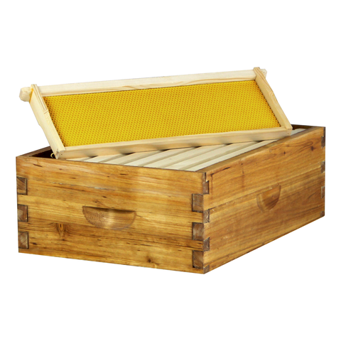 Wax-Coated 8 Frame Beehive - (2)Deeps & (3)Mediums | | Full Hive from Galena Farms
