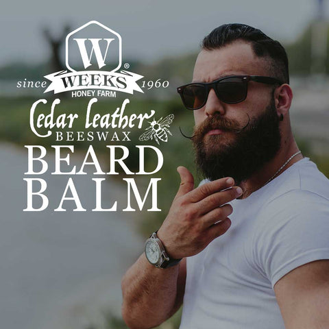 Best Natural Beard Balm for Men: Cedar Leather Scented Beeswax Balm for Daily Conditioning and Strengthening | 2 oz.
