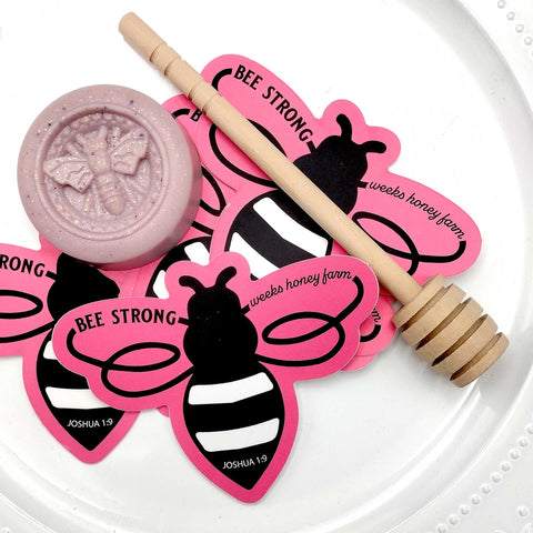 Weeks Bee Strong Decal | Cancer Awareness : 4"x3" Apparel & Accessories from Weeks Naturals | Weeks Honey Farm http://www.WeeksHoneyFarm.com