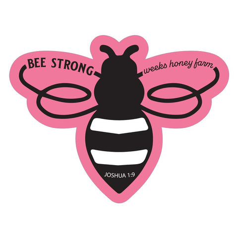 Weeks Bee Strong Decal | Cancer Awareness : 4"x3" Apparel & Accessories from Weeks Naturals | Weeks Honey Farm http://www.WeeksHoneyFarm.com
