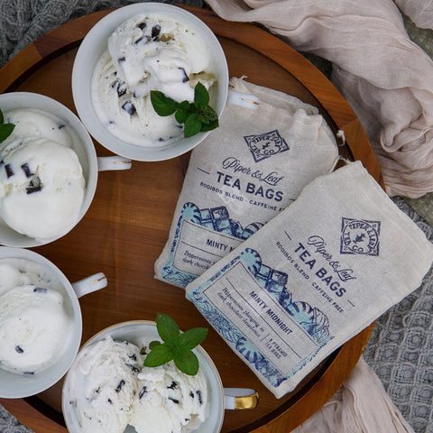 Minty Midnight 9ct Tea Bags in Muslin | | Tea Bags from Piper and Leaf Tea Co.