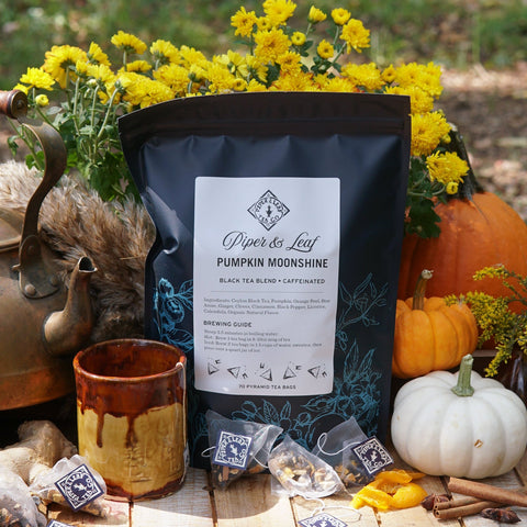 Pumpkin Moonshine Bulk Sachets - 70ct Tea Bags | | Tea Bags from Piper and Leaf Tea Co.