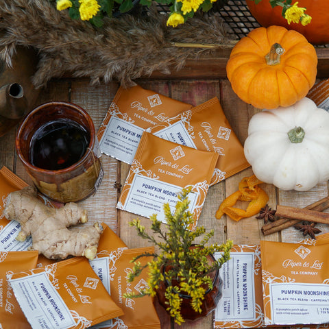 Pumpkin Moonshine Case of Individually Wrapped Tea Bags- 50ct | | Tea Bags from Piper and Leaf Tea Co.