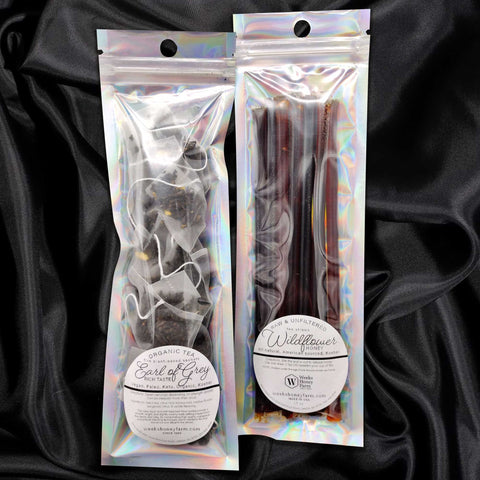 Organic Tea Samplers with Honey Straws Food Items from Weeks Honey Farm, Inc. http://www.WeeksHoneyFarm.com