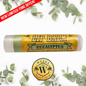 Eucalyptus All Natural Beeswax Lip Balm - Premium Lip Balm from Weeks Honey Farm - Just $3.99! Shop now at Weeks Naturals | Weeks Honey Farm