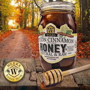 Weeks Infused All-Natural Raw Ceylon Cinnamon Honey, 22 Ounce - Premium Honey from Weeks Honey Farm, Inc. - Just $17! Shop now at Weeks Naturals | Weeks Honey Farm