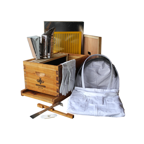 Wax-Coated 8 Frame Beehive - Starter Kit | Starter Kit With 3 Frames | Full Hive from Galena Farms